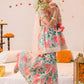 Girls Floral Printed Pure Cotton Kurta With Sharara & Dupatta