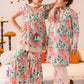 Girls Floral Printed Pure Cotton Kurta With Sharara & Dupatta
