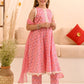 Girls Floral Printed Pure Cotton Kurta with Trousers & With Dupatta
