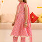 Girls Floral Printed Pure Cotton Kurta with Trousers & With Dupatta