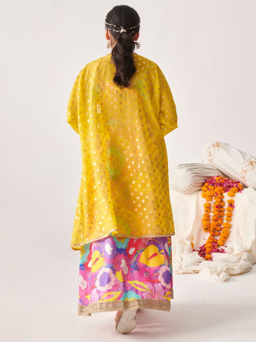 Girls Floral Printed Ready to Wear Lehenga