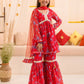 Girls Floral Printed Regular A-Line Kurta & Sharara With Dupatta