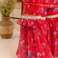 Girls Floral Printed Regular A-Line Kurta & Sharara With Dupatta