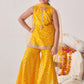 Girls Floral Printed Regular Gotta Patti Kurta Sharara With Dupatta
