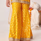 Girls Floral Printed Regular Gotta Patti Kurta Sharara With Dupatta