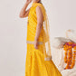 Girls Floral Printed Regular Gotta Patti Kurta Sharara With Dupatta
