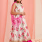 Girls Floral Printed Regular Gotta Patti Kurta with Palazzos & With Dupatta