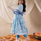 Girls Floral Printed Regular Kurta with Pyjamas & With Dupatta