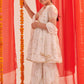Girls Floral Printed Regular Kurta with Sharara & With Dupatta