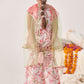 Girls Floral Printed Regular Kurta with Sharara & With Dupatta