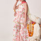Girls Floral Printed Regular Kurta with Sharara & With Dupatta