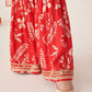 Girls Floral Printed Regular Kurti Sharara With Dupatta