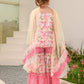 Girls Floral Printed Regular Pure Cotton Kurta with Sharara & Dupatta
