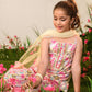 Girls Floral Printed Regular Pure Cotton Kurta with Sharara & Dupatta