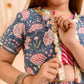 Girls Floral Printed Striped Ready to Wear Lehenga Choli With Waist Coat