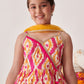 Girls Printed Angrakha Gotta Patti Kurti with Sharara & With Dupatta