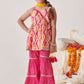 Girls Printed Angrakha Gotta Patti Kurti with Sharara & With Dupatta