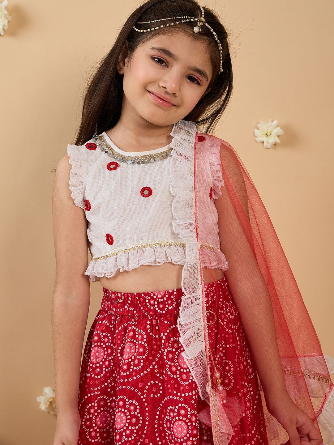 Girls Printed Ready to Wear Lehenga & Blouse With Dupatta