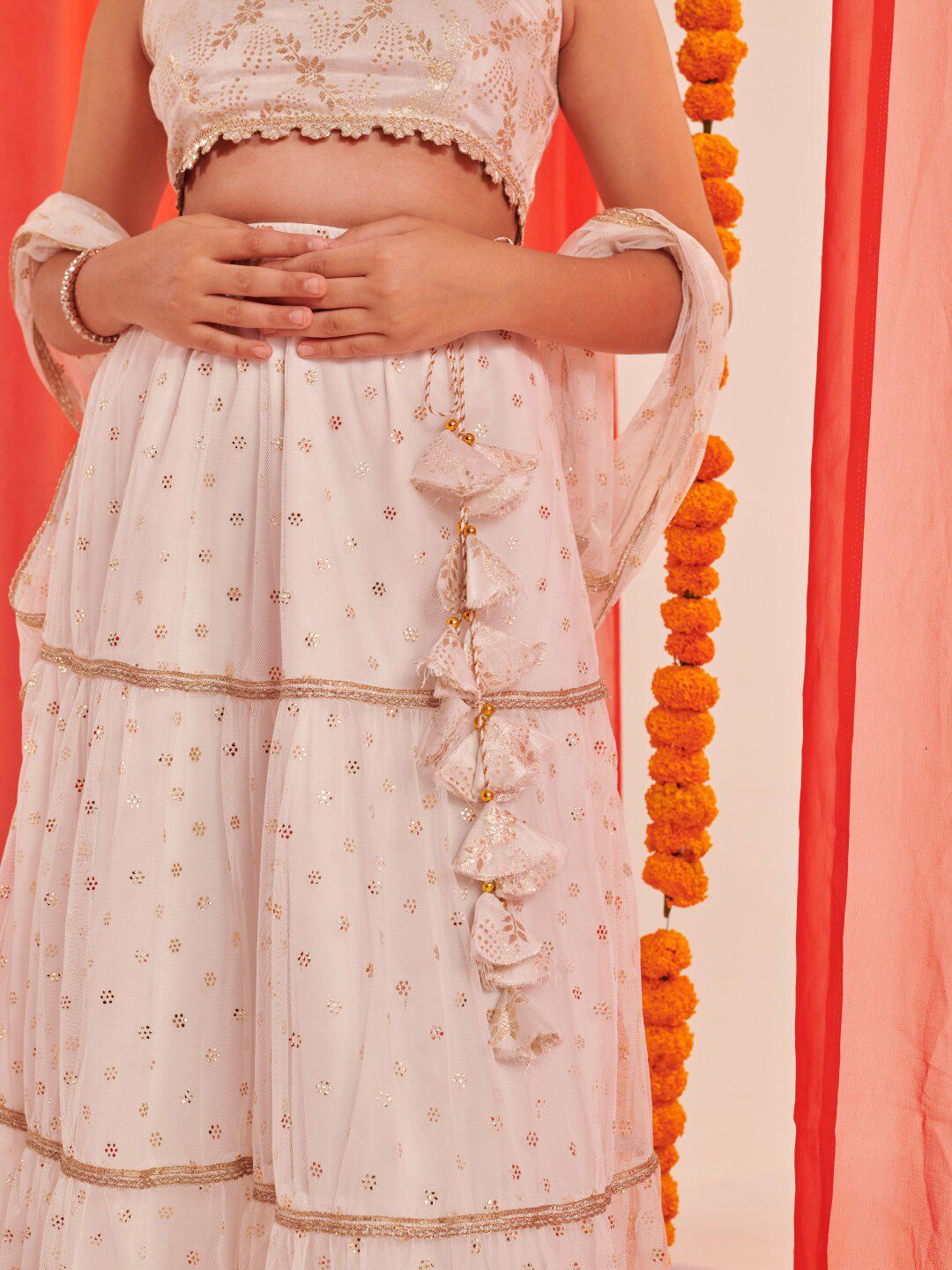 Girls Printed Ready to Wear Lehenga & Blouse With Dupatta