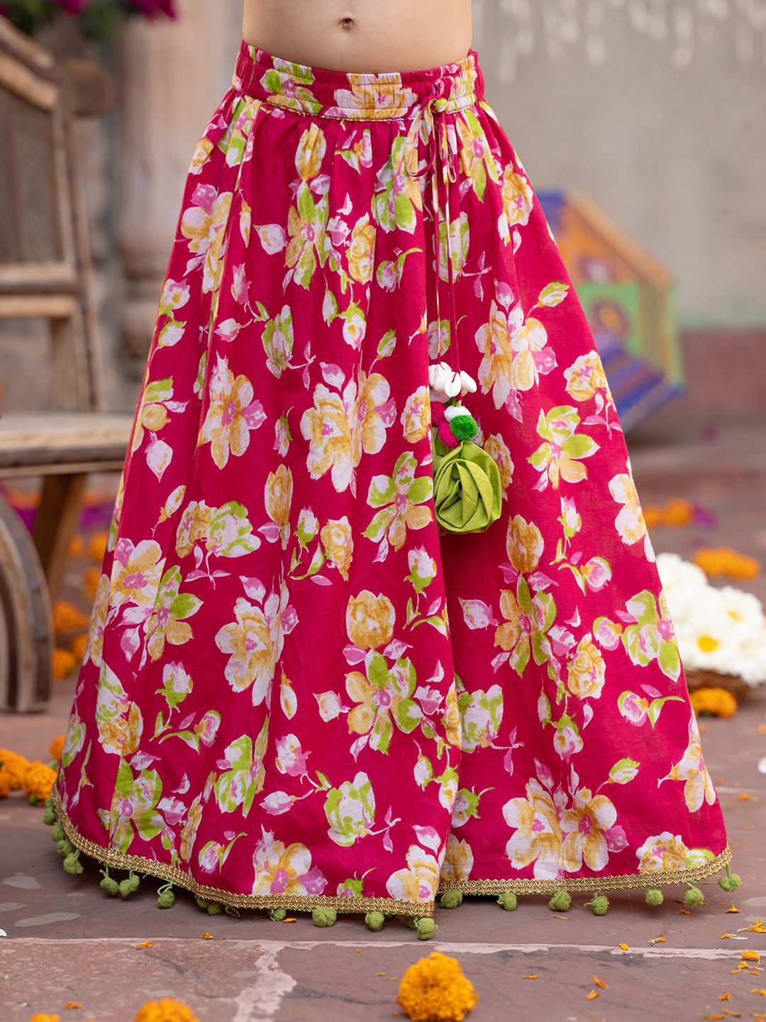 Girls Printed Ready to Wear Lehenga & Blouse With Dupatta