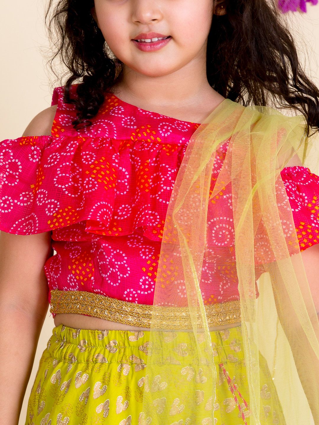 Girls Printed Ready to Wear Lehenga & Blouse With Dupatta