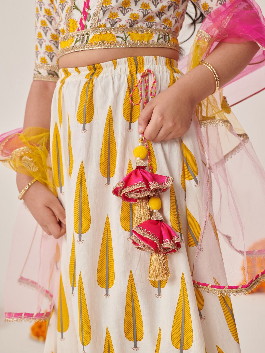 Girls Printed Ready to Wear Lehenga & Blouse With Dupatta