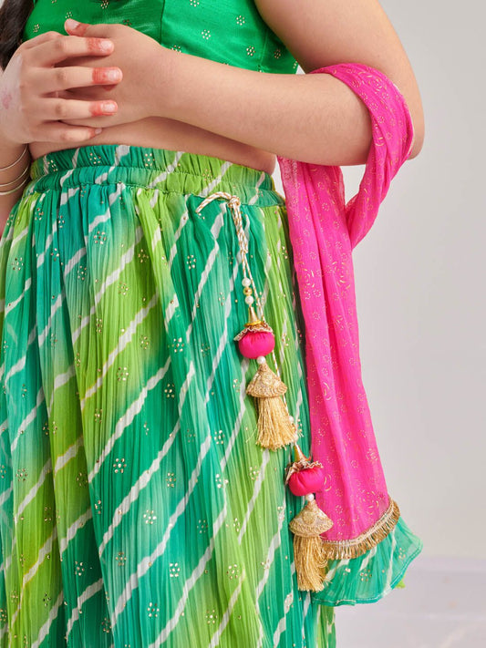 Girls Printed Ready to Wear Lehenga & Blouse With Dupatta