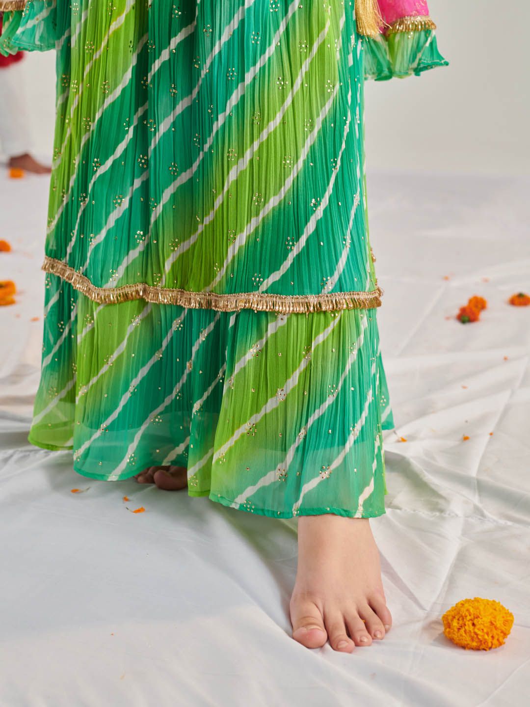Girls Printed Ready to Wear Lehenga & Blouse With Dupatta