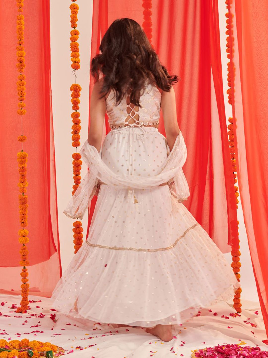 Girls Printed Ready to Wear Lehenga & Blouse With Dupatta