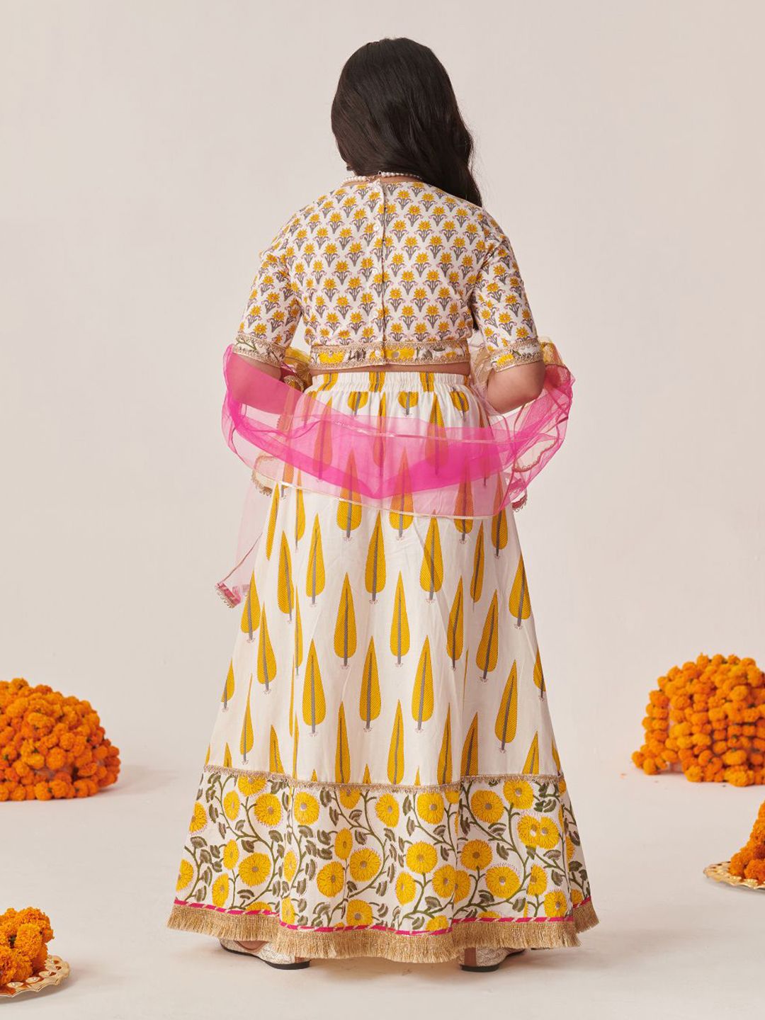 Girls Printed Ready to Wear Lehenga & Blouse With Dupatta