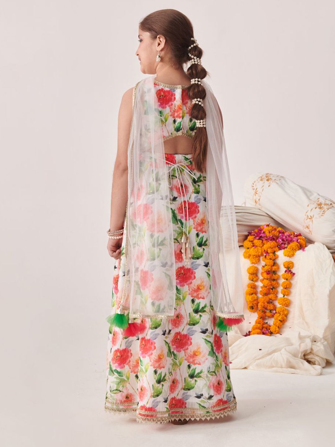 Girls Printed Ready to Wear Lehenga & Blouse With Dupatta