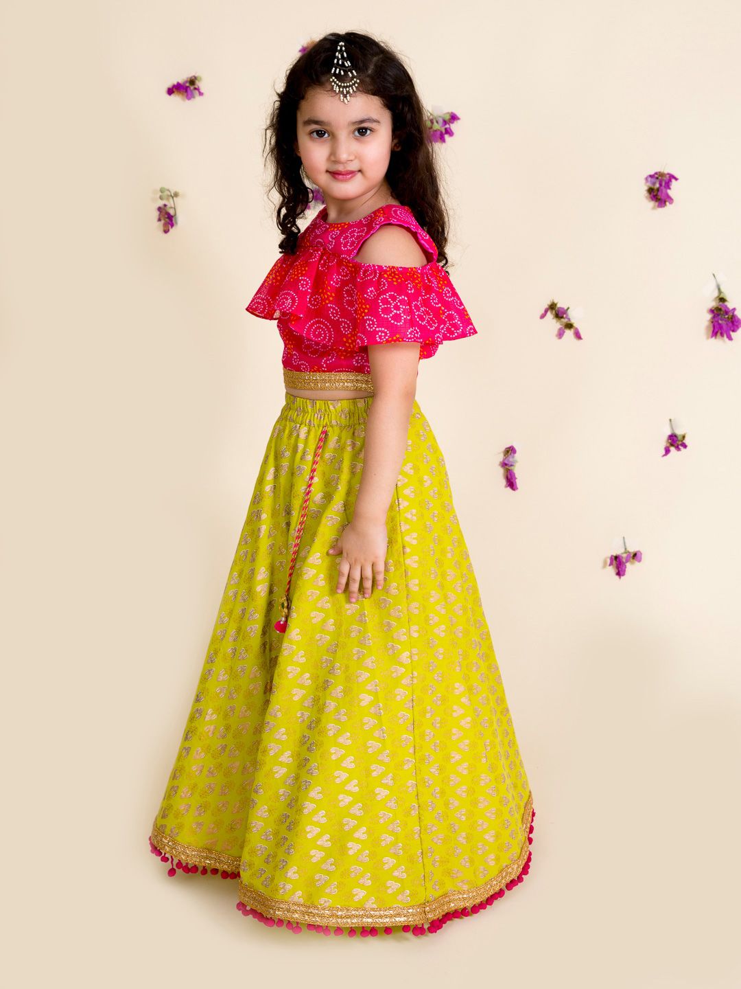 Girls Printed Ready to Wear Lehenga & Blouse With Dupatta