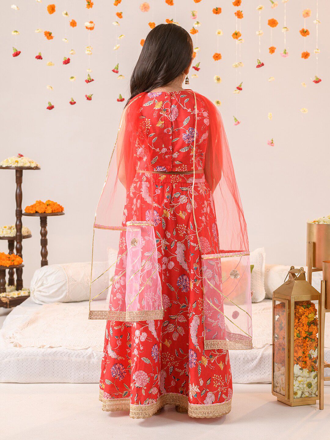 Girls Printed Ready to Wear Lehenga & Blouse With Dupatta