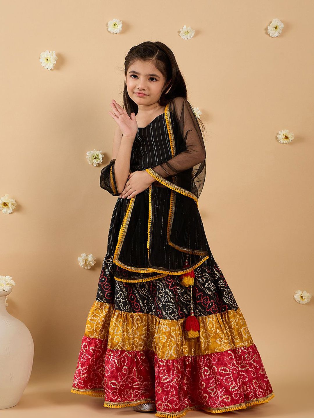 Girls Printed Ready to Wear Lehenga & Blouse With Dupatta