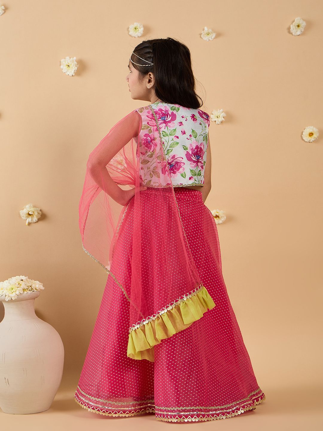 Girls Printed Ready to Wear Lehenga & Blouse With Dupatta