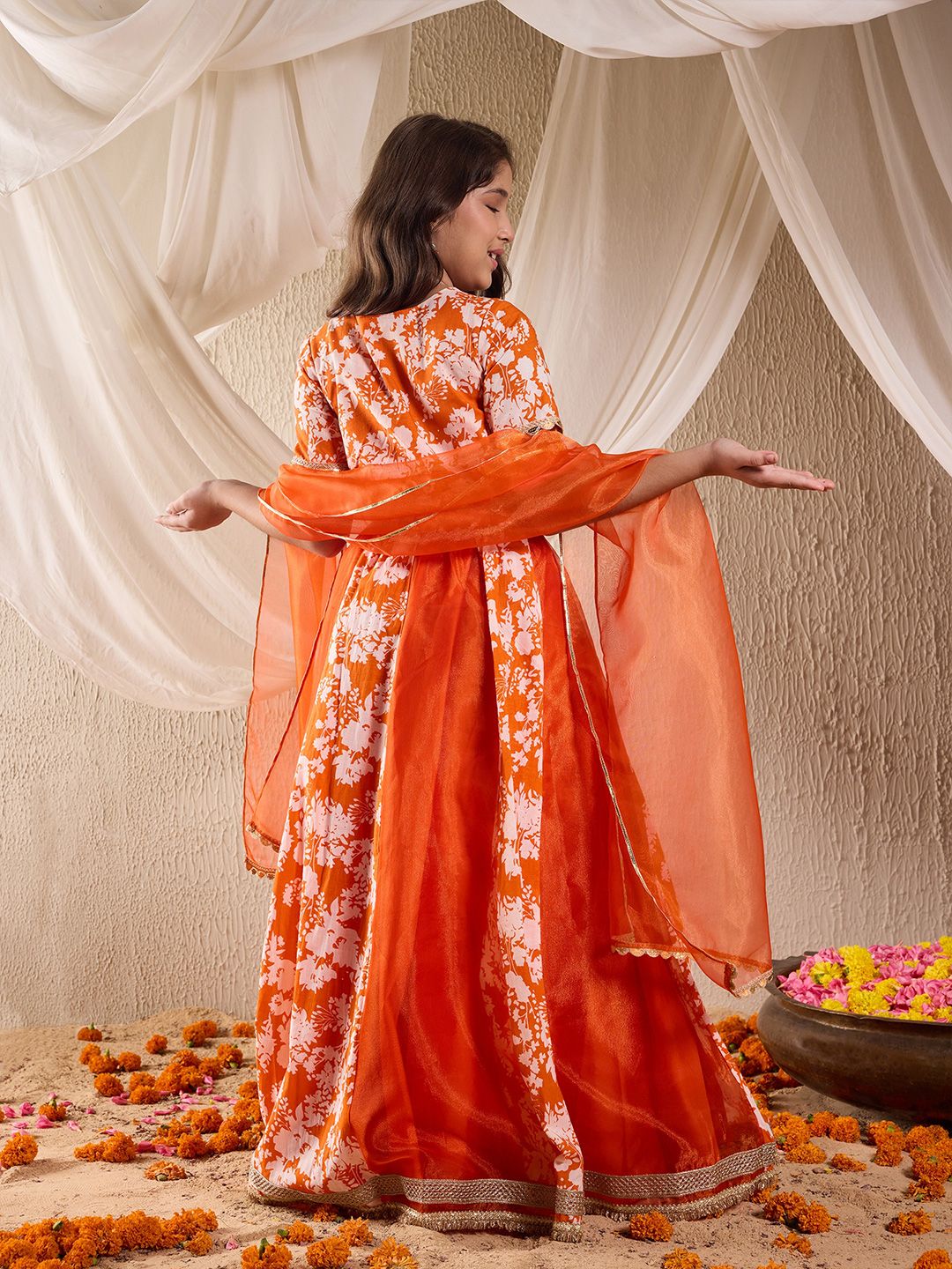 Girls Printed Ready to Wear Lehenga & Blouse With Dupatta