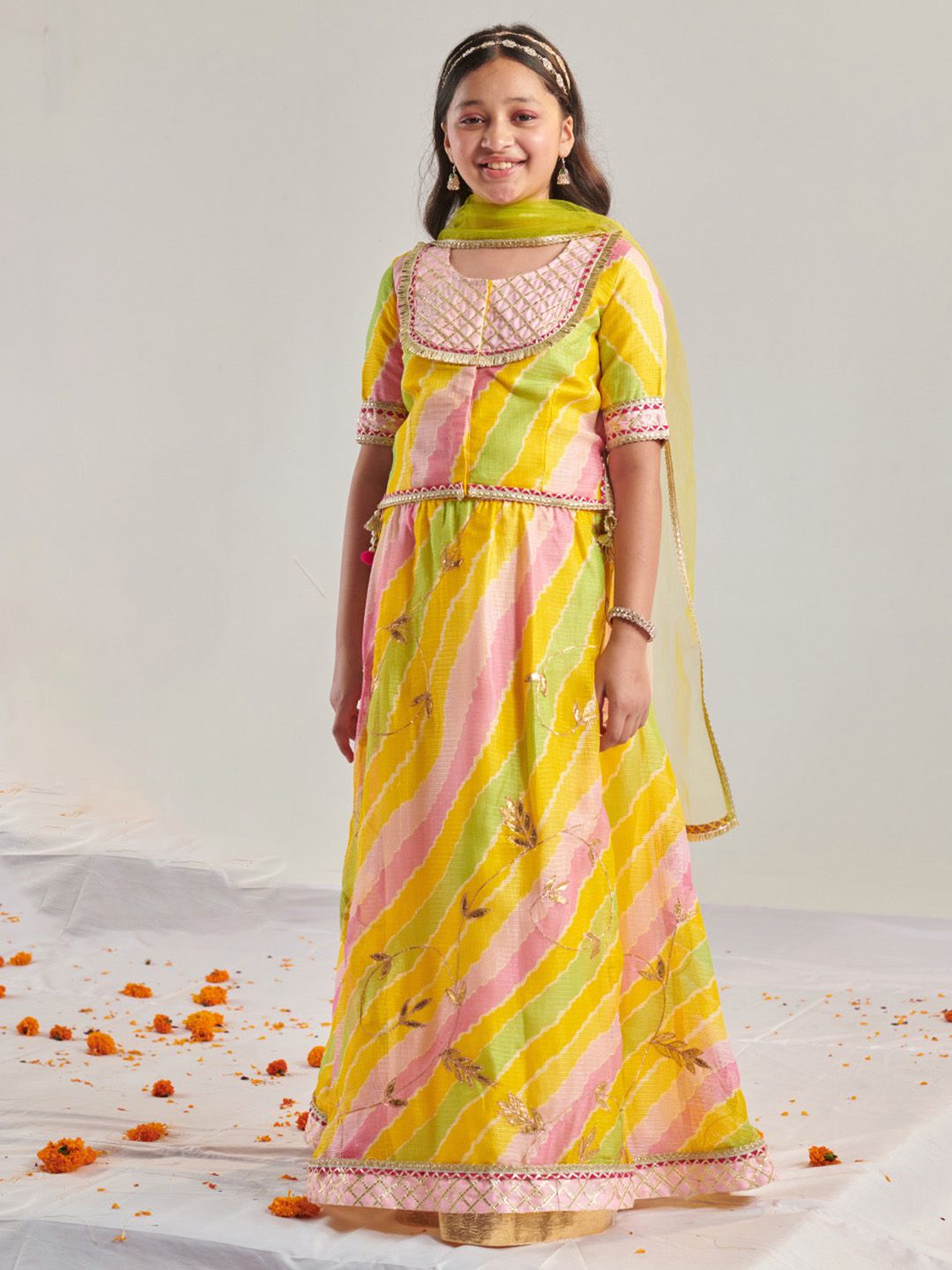 Girls Printed Ready to Wear Lehenga Choli