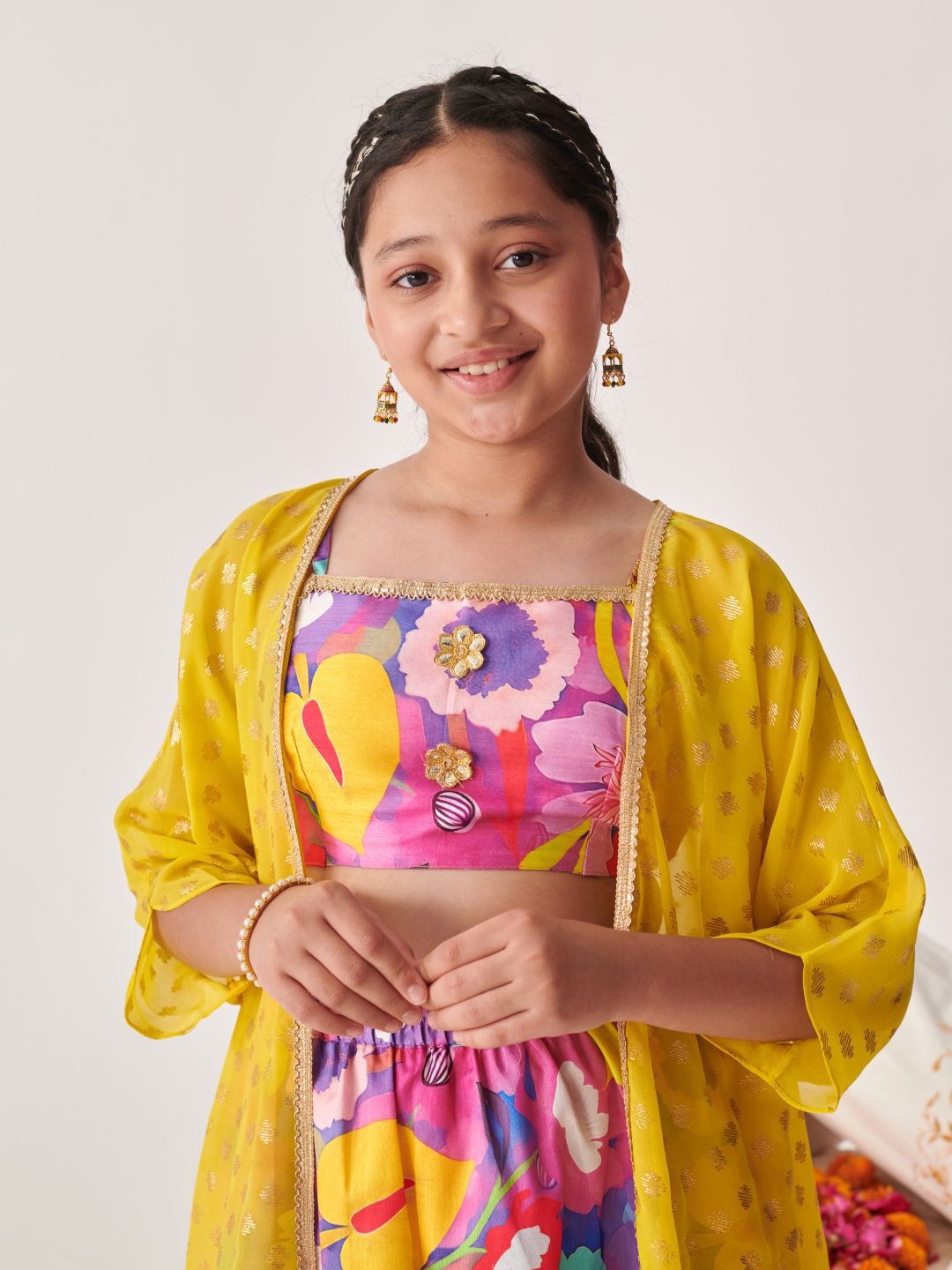 Girls Printed Ready to Wear Lehenga Choli
