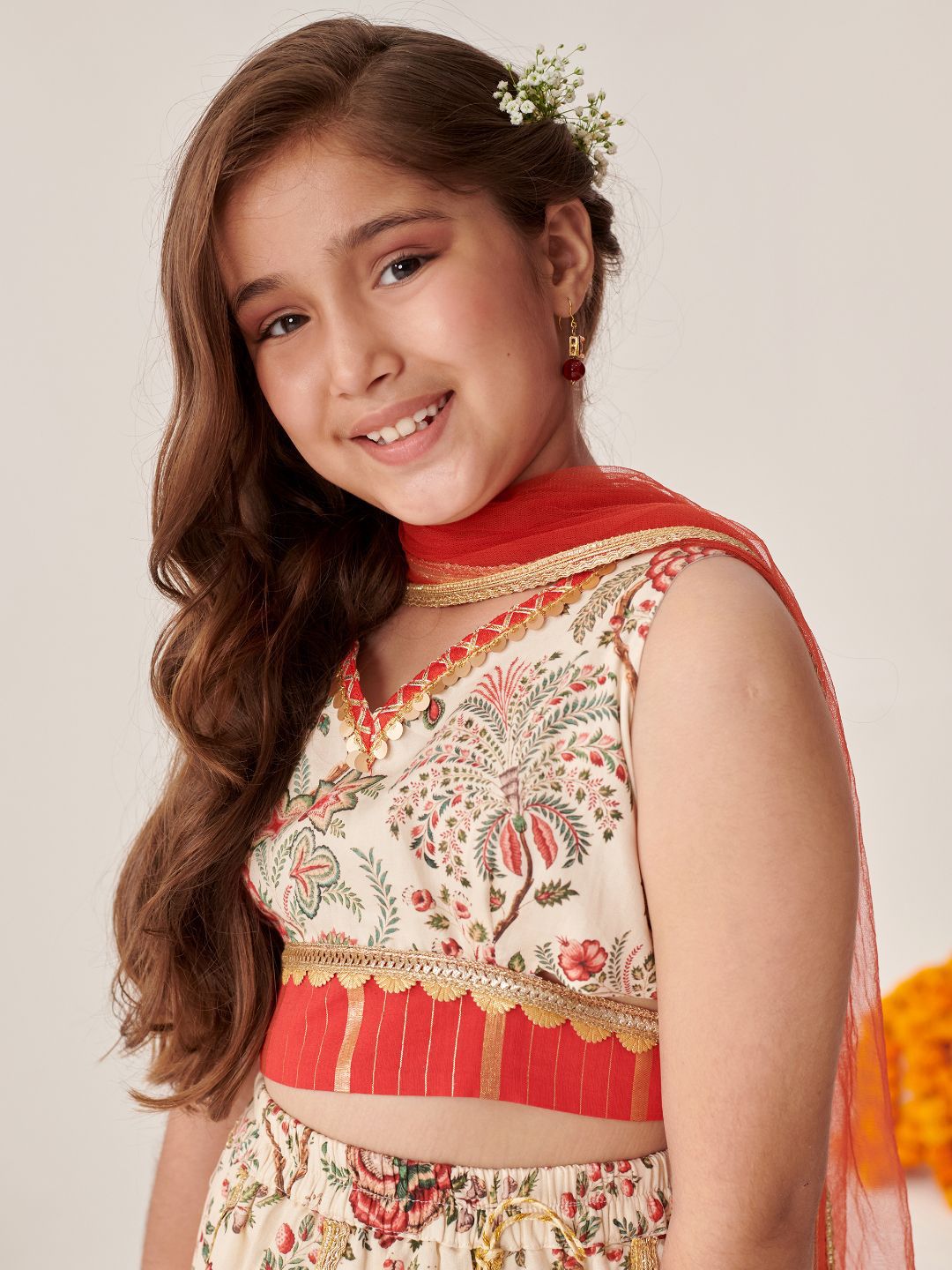 Girls Printed Ready to Wear Lehenga Choli