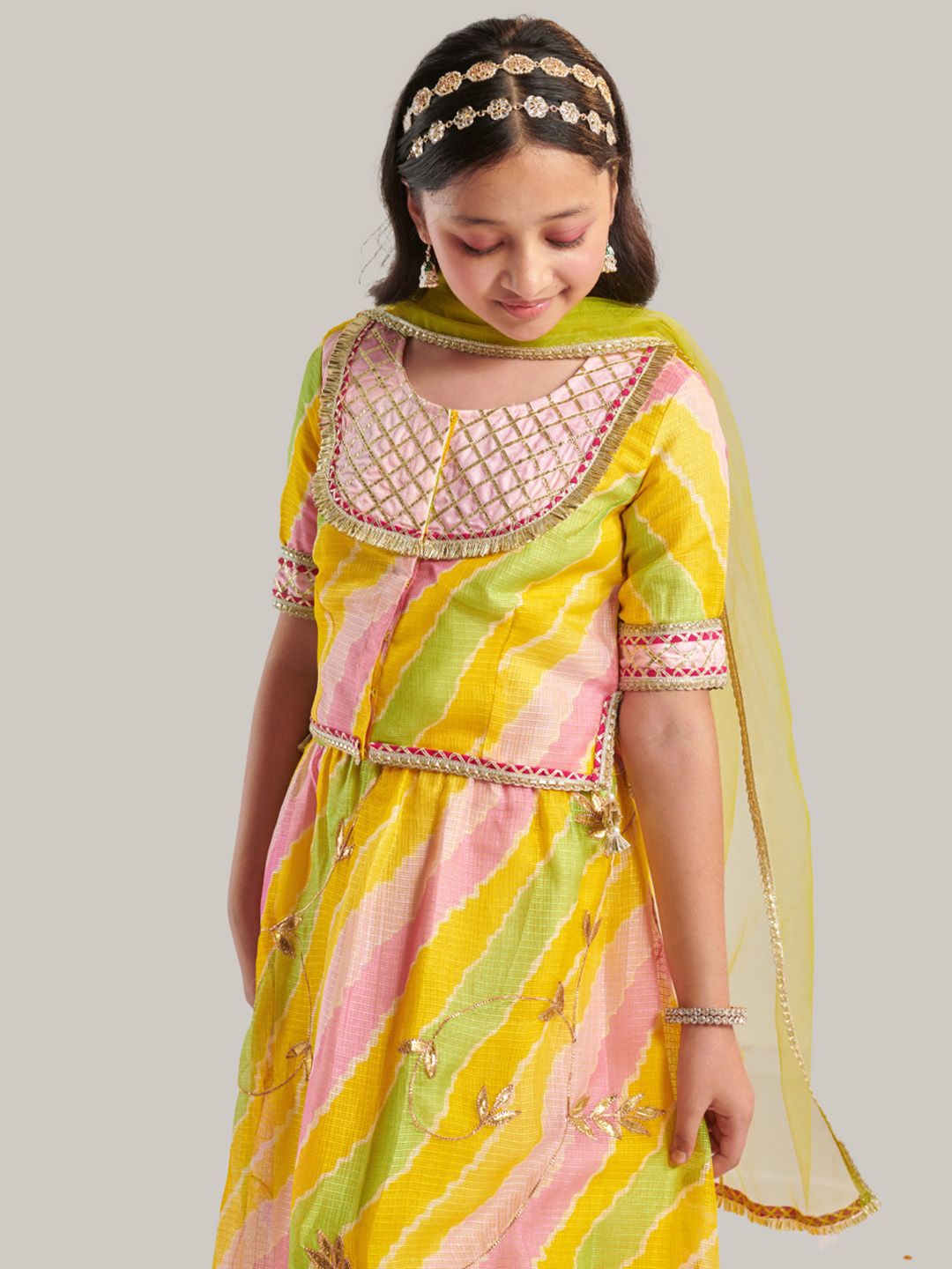 Girls Printed Ready to Wear Lehenga Choli