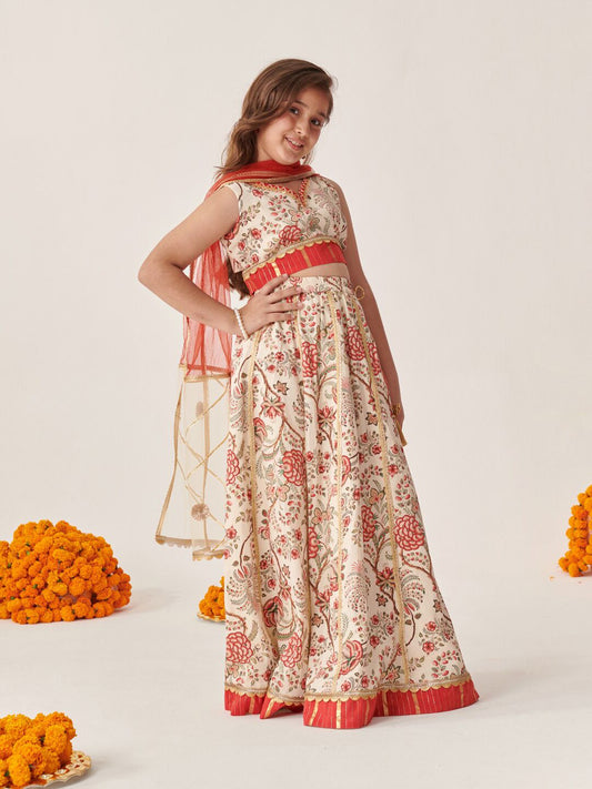 Girls Printed Ready to Wear Lehenga Choli
