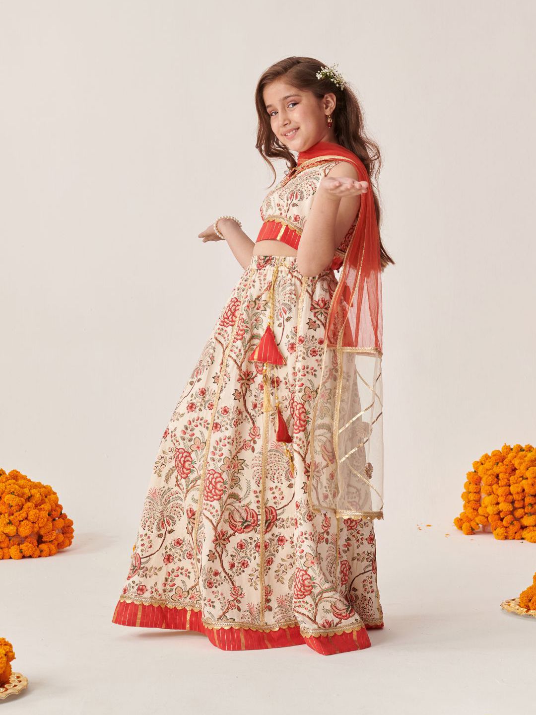 Girls Printed Ready to Wear Lehenga Choli