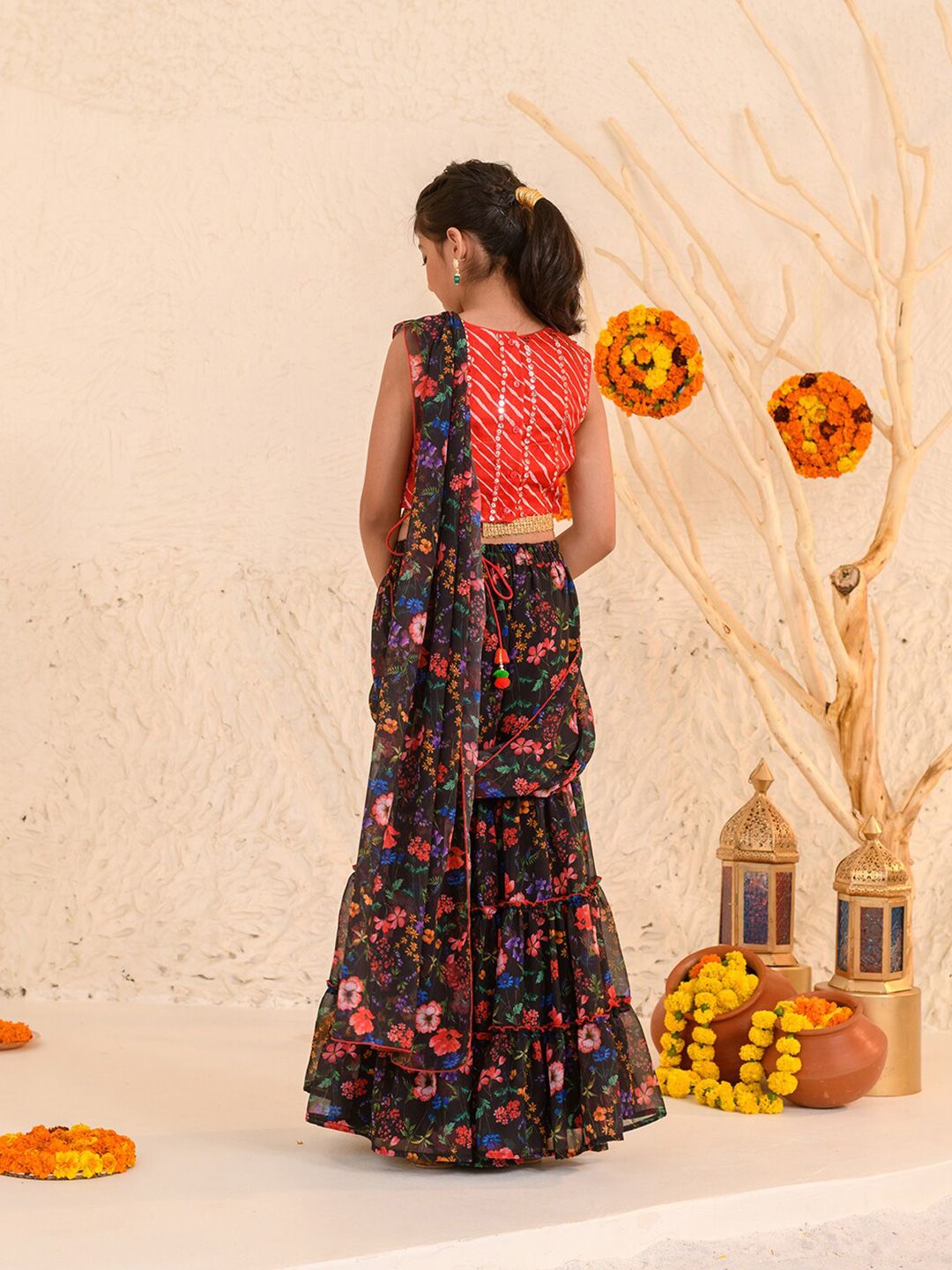 Girls Printed Ready to Wear Lehenga Choli