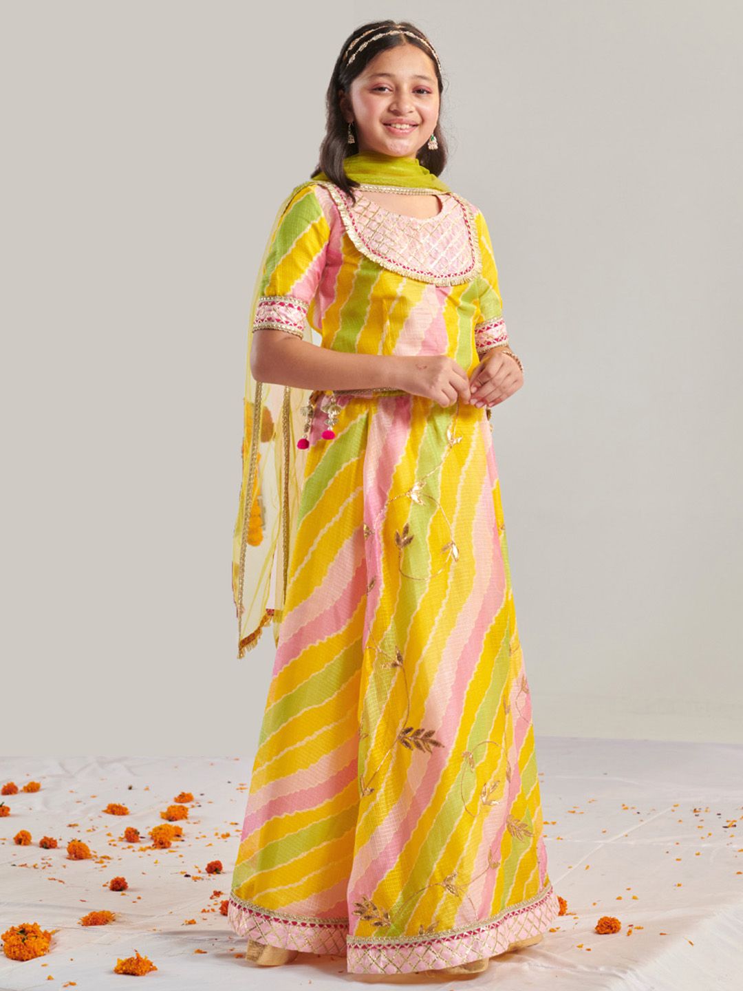 Girls Printed Ready to Wear Lehenga Choli