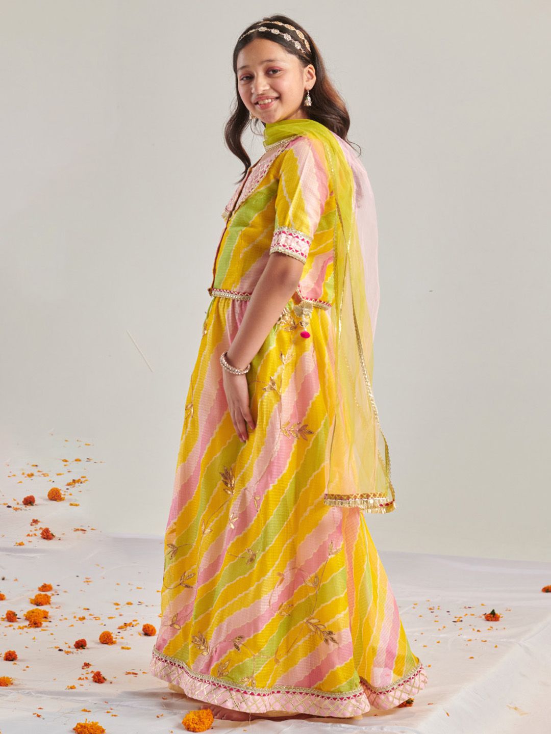 Girls Printed Ready to Wear Lehenga Choli