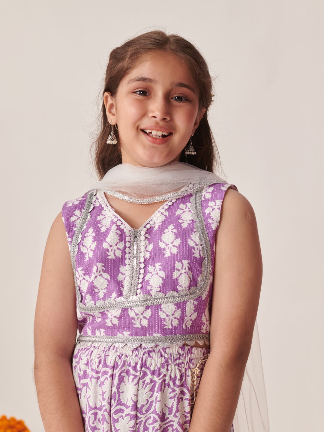 Girls Printed Ready to Wear Lehenga Choli With Dupatta