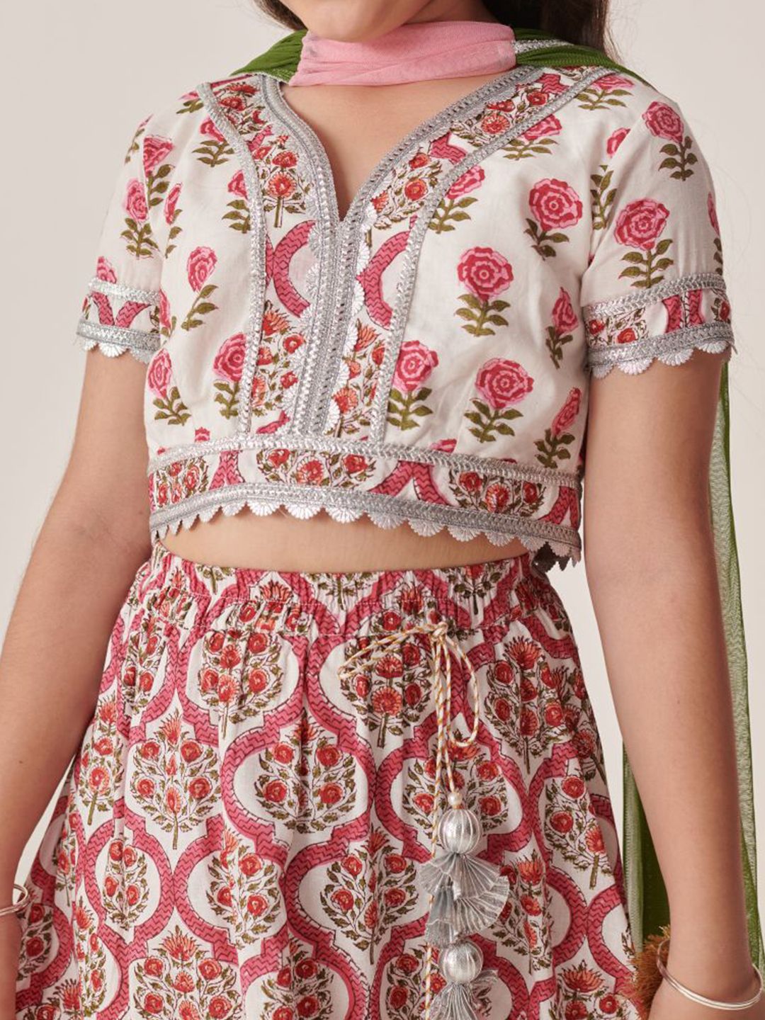 Girls Printed Ready to Wear Lehenga Choli With Dupatta
