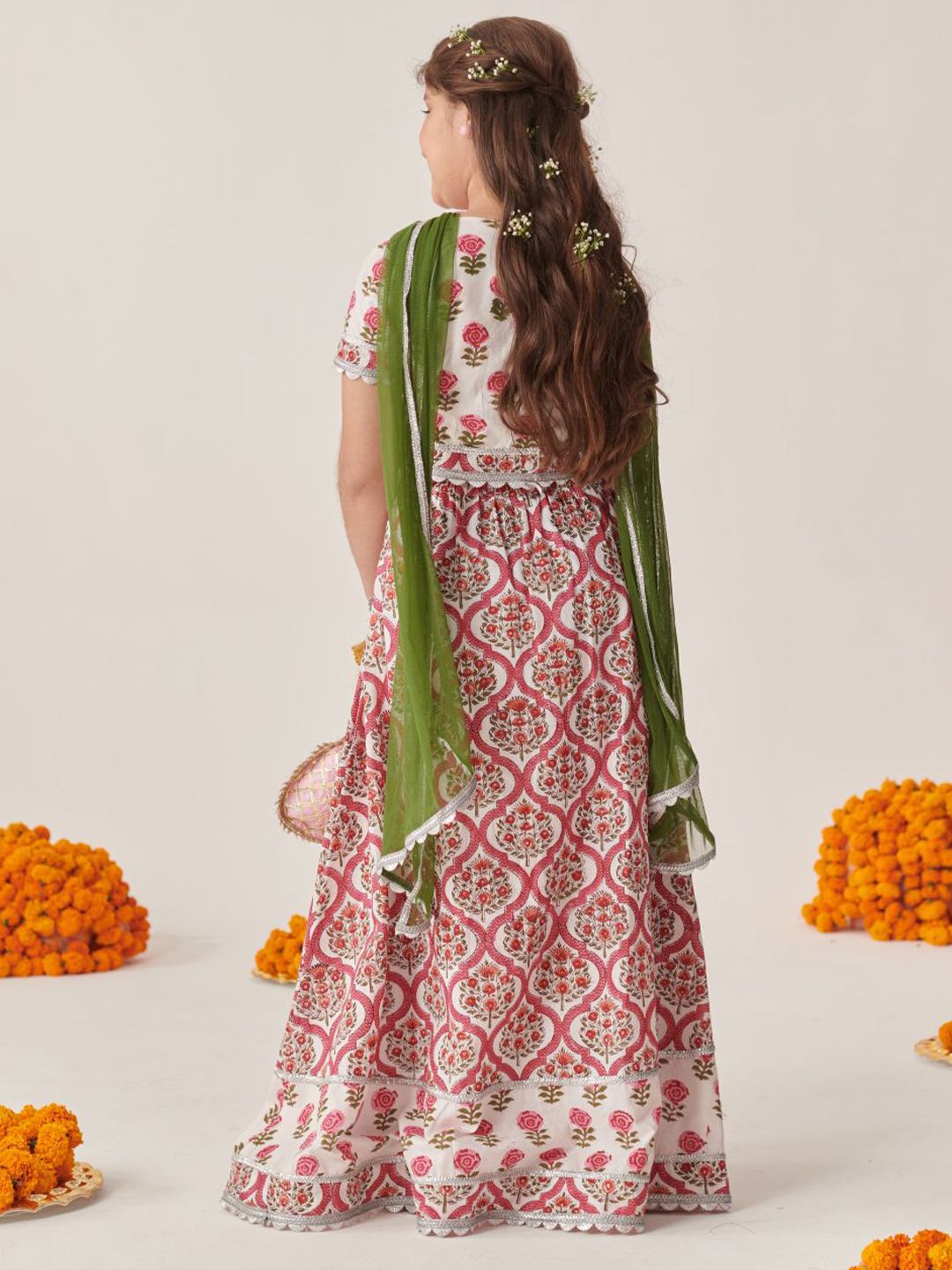 Girls Printed Ready to Wear Lehenga Choli With Dupatta