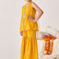 Girls Printed Regular Sequinned Kurta Sharara With Dupatta