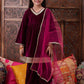 Girls Regular Gotta Patti Velvet Kurta with Salwar & With Dupatta